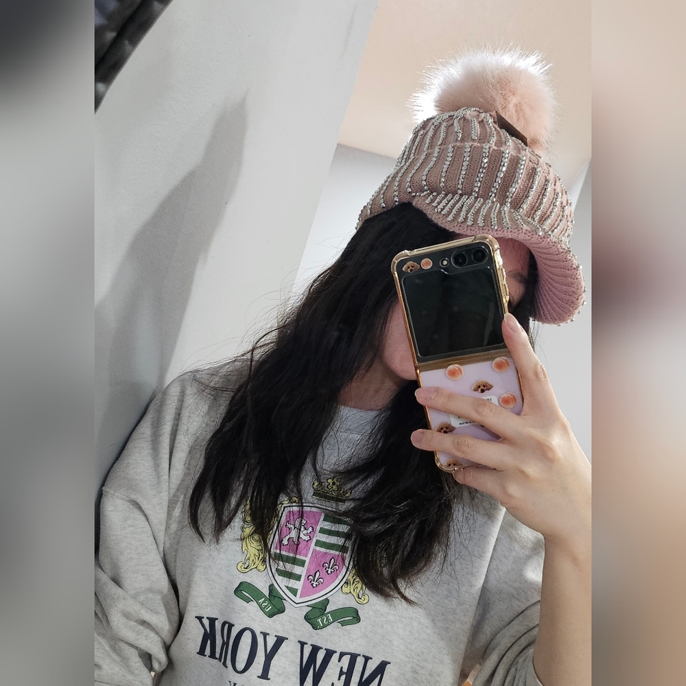 Knitted Jeweled Winter Cap/Beanie